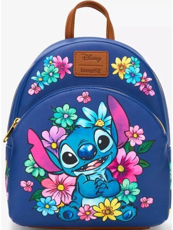 Loungefly Disney Lilo & Stitch Flowers Mini Mini Backpack Zip NWT